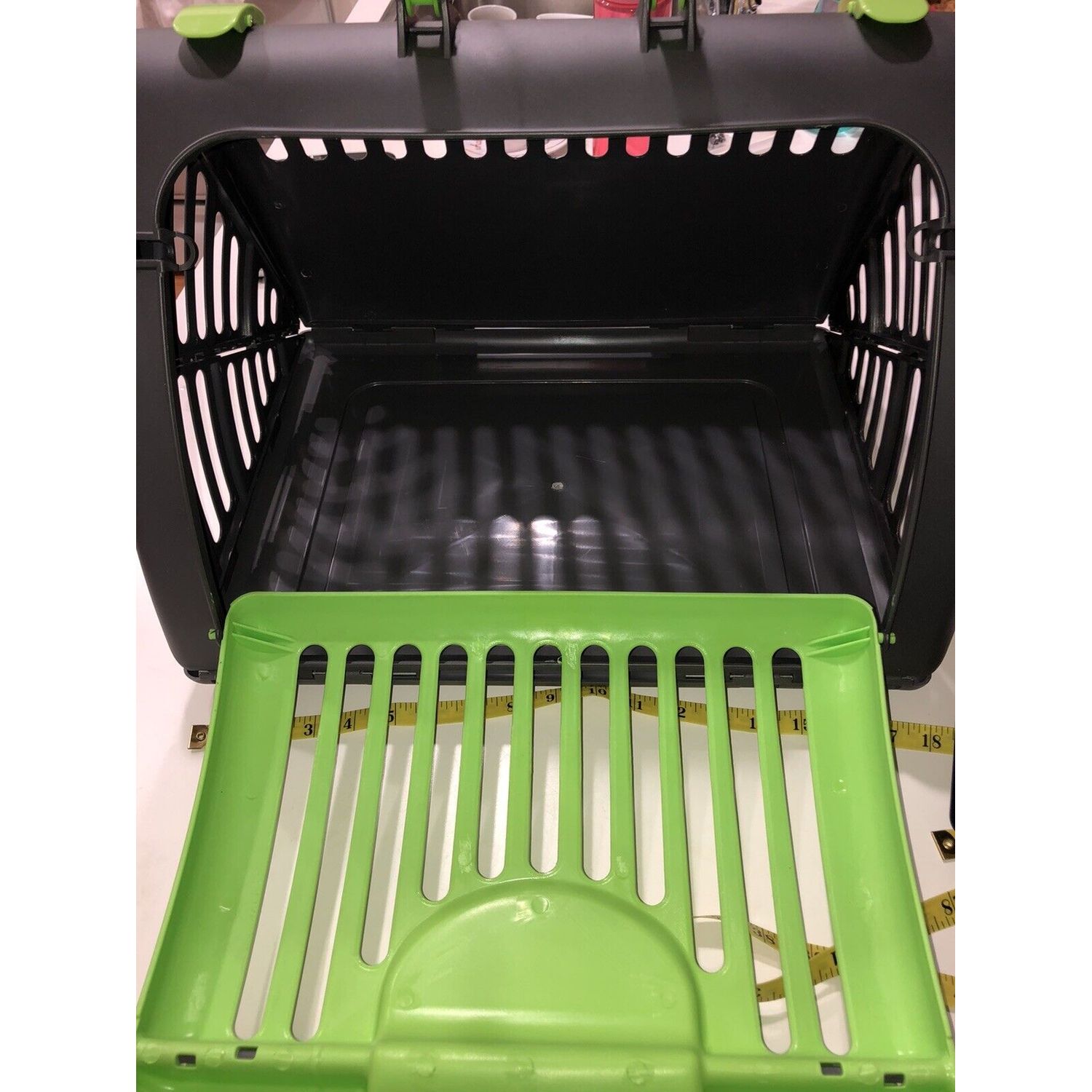 Collapsible Pet Carrier Cat Kitten Puppy Travel Carrier Plastic Crate 17"x 14"