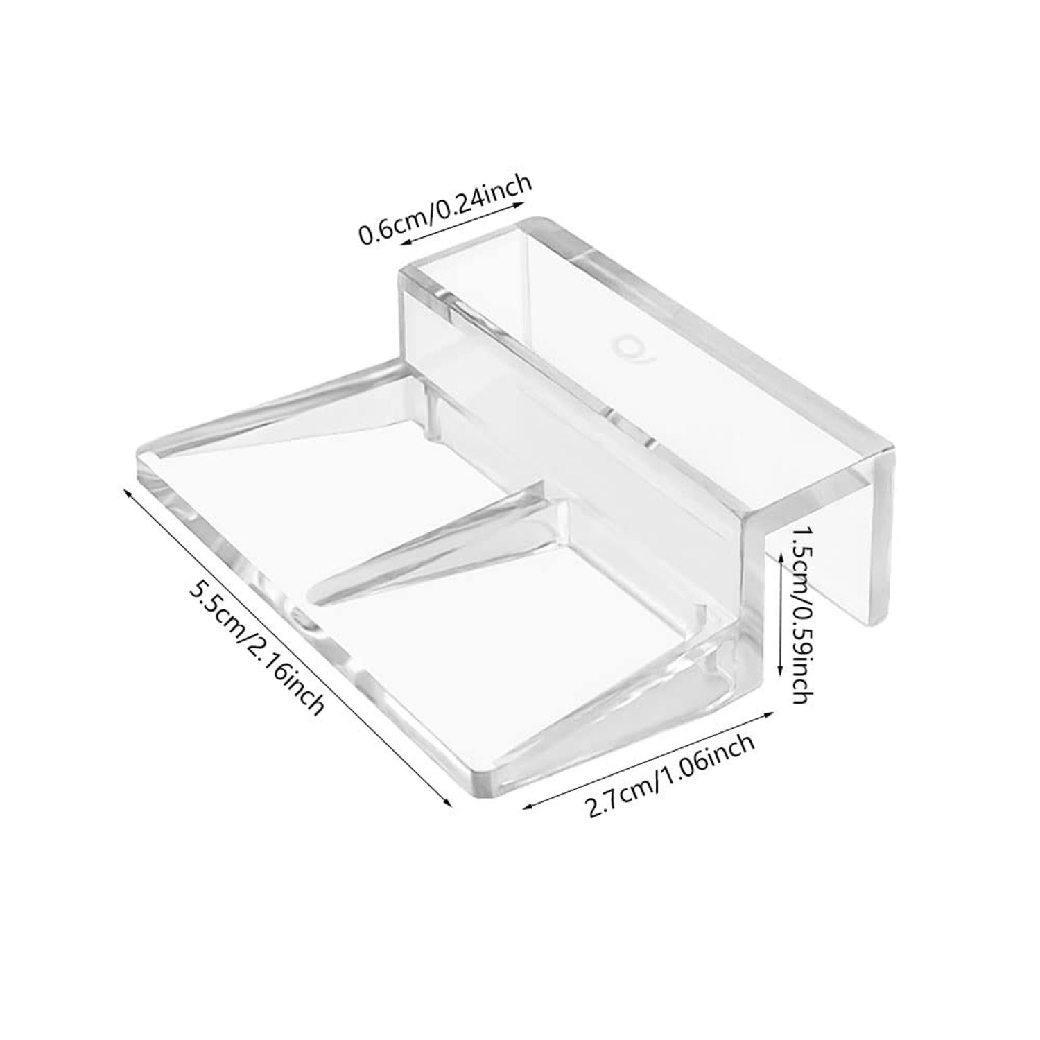 Kukiwhy 20 PCS 6mm Acrylic Aquarium Cover Clip, Clear Fish Tank Glass Cover Clip Support Holder Universal Lid Clips for Rimless Aquariums