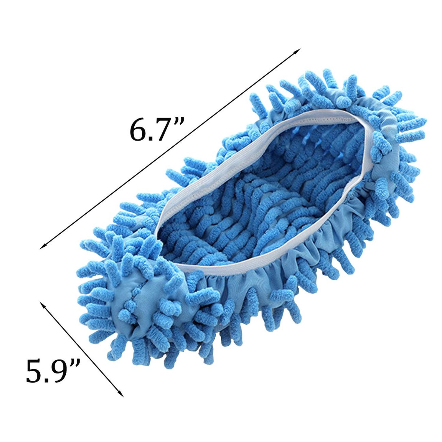 Acronde 5Pairs Multi Function Duster Mop Slippers Shoes Cover Chenille Fiber Washable Foot Socks Floor Cleaning Tools Shoe Cover for Bathroom, Office, Kitchen, House Polishing Cleaning