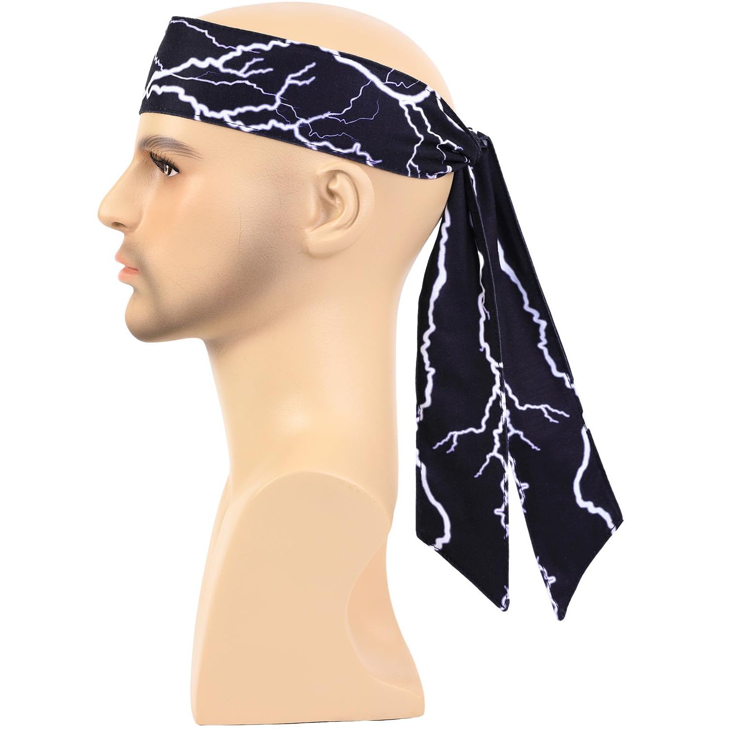 Lightning Costume Headband Bandana Patterns for Men's Kids Movie Cosplay Halloween Party