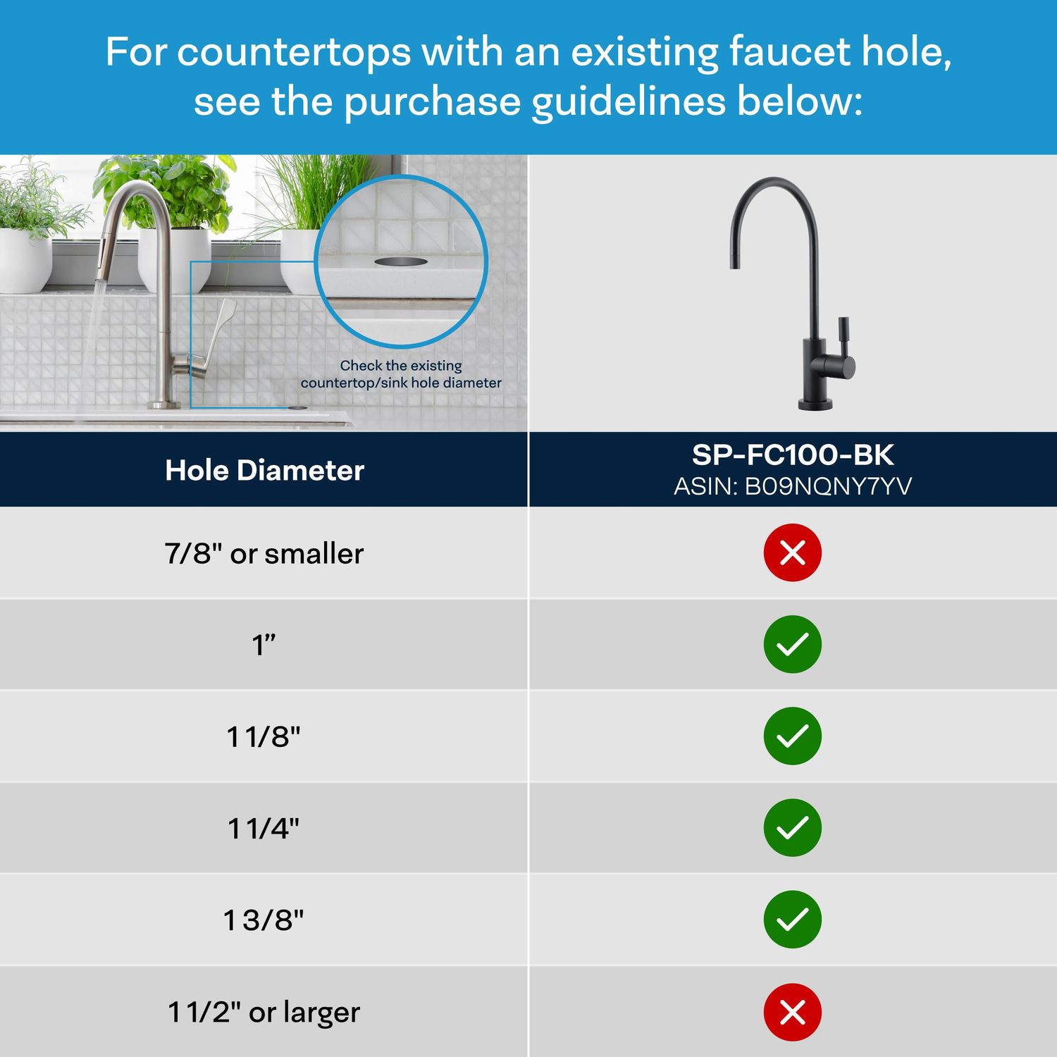 SpiroPure NSF-Certified Lead-Free Air Gap RO Faucet, Matte Black/Oil Rubbed Bronze, Reverse Osmosis Replacement Water Filter Faucet, 3 Line Filtered Faucet, SP-FC100-BK