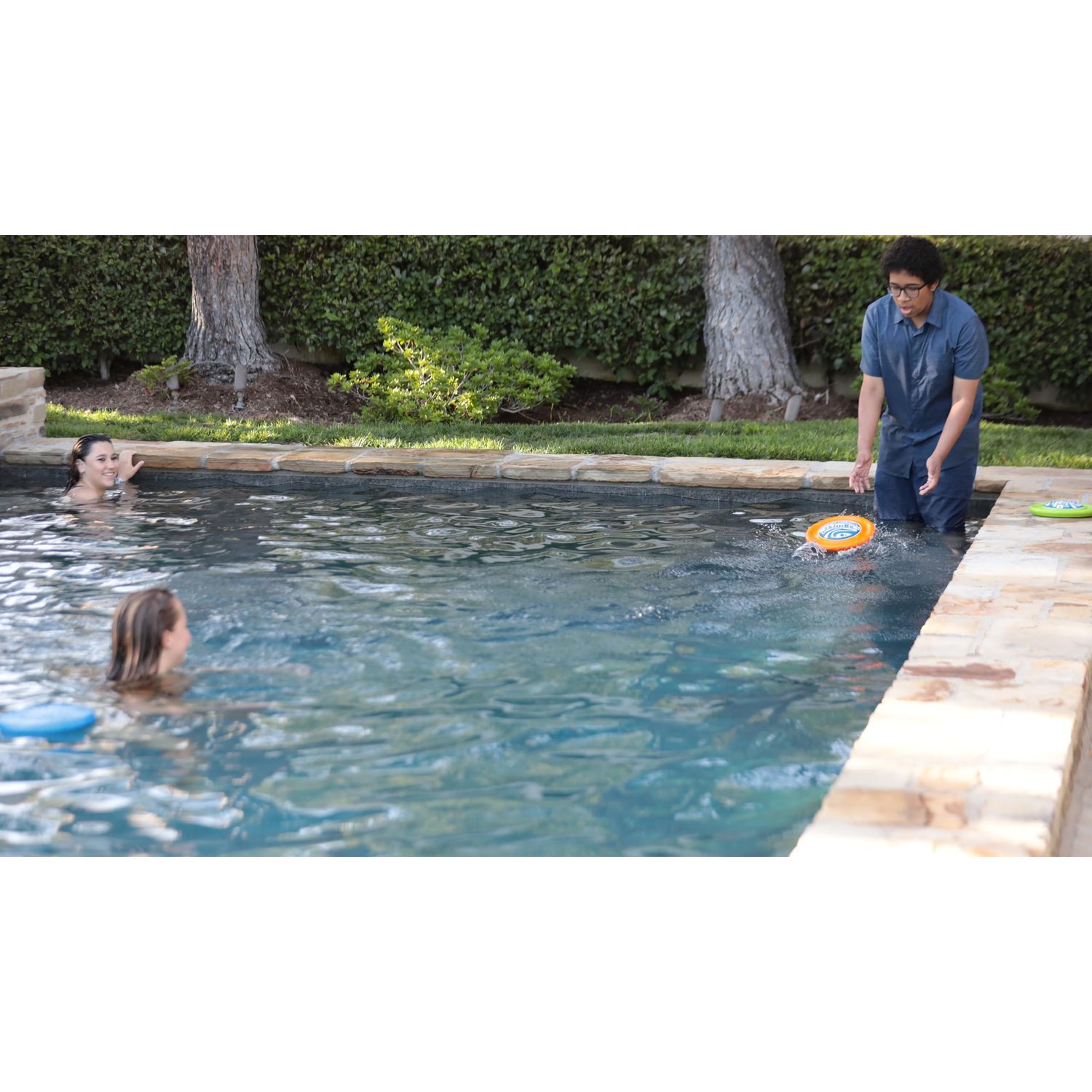 SkimBe Disc Snow and Winter Toy - Skips, Skims, Slides, and Jumps! Ideal for Snow, Gardens, Ice, and Pools - Enjoy Thrilling Moments for Kids, Adults, and Families! (Light Blue)
