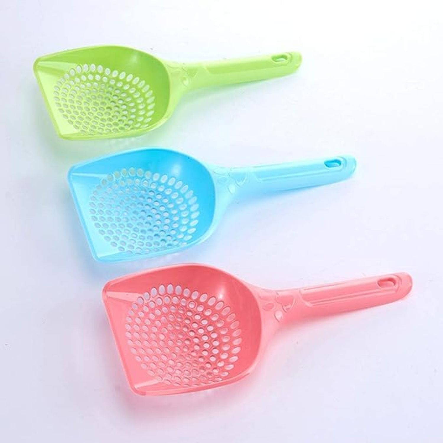 Jowxsx Pink Plastic Cat Litter Scoop Pet Care Sand Waste Scooper Shovel Hollow Cleaning Tool Pet Supplies Easy to Clean Cat Litter Scoops