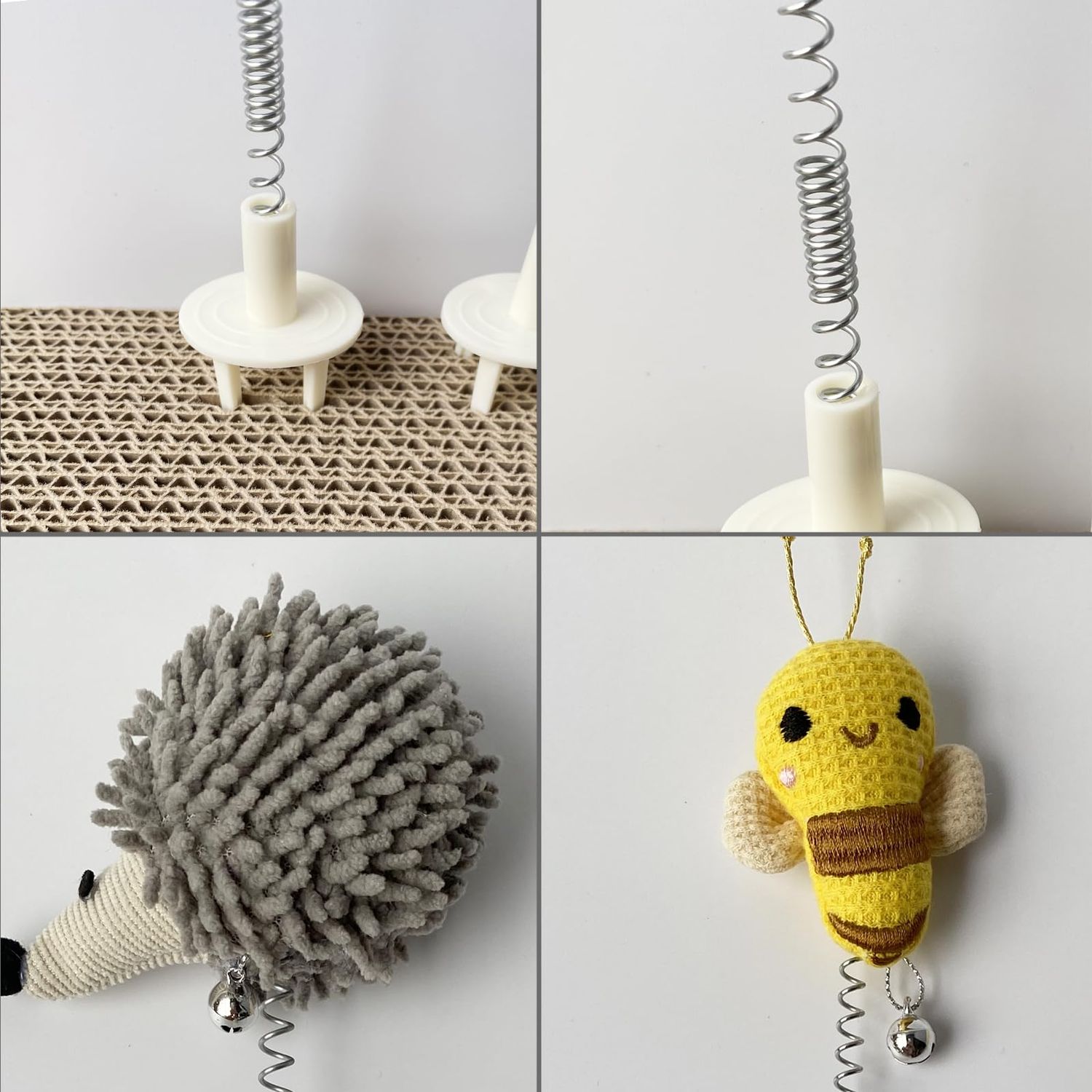 YOOLEETC 5PCS Cat Toys,Cat Wand Toy,Cat Scratcher Toys,Cat Scratcher Plug-ins & Cat Fun Themselves Play Toys,Fun Toy for Cat Kitty Kitten Puppy. (5PCS)