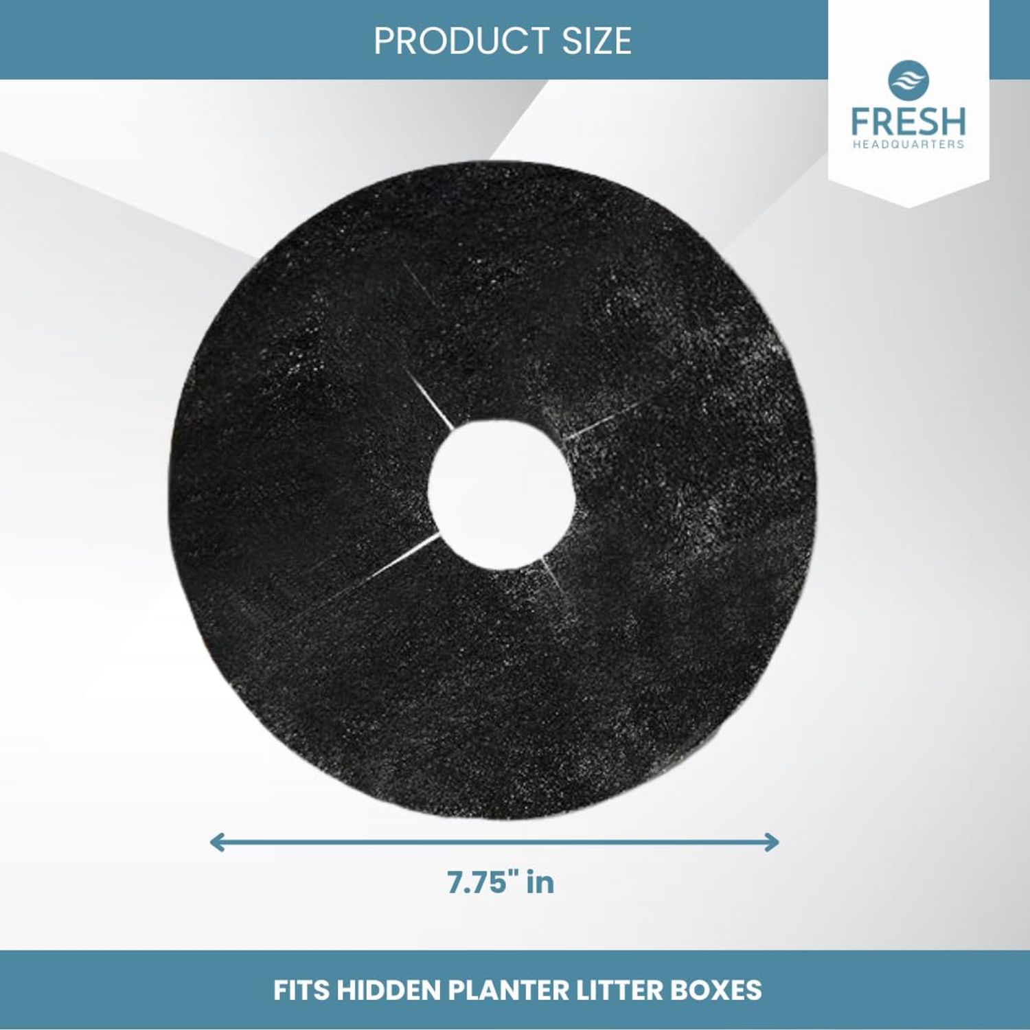 4 Pack Activated Carbon Odor Reducing Filter Replacements Compatible with Hidden Cat Litter Planters – Active Natural Charcoal Filters Neutralize and Eliminate Odor