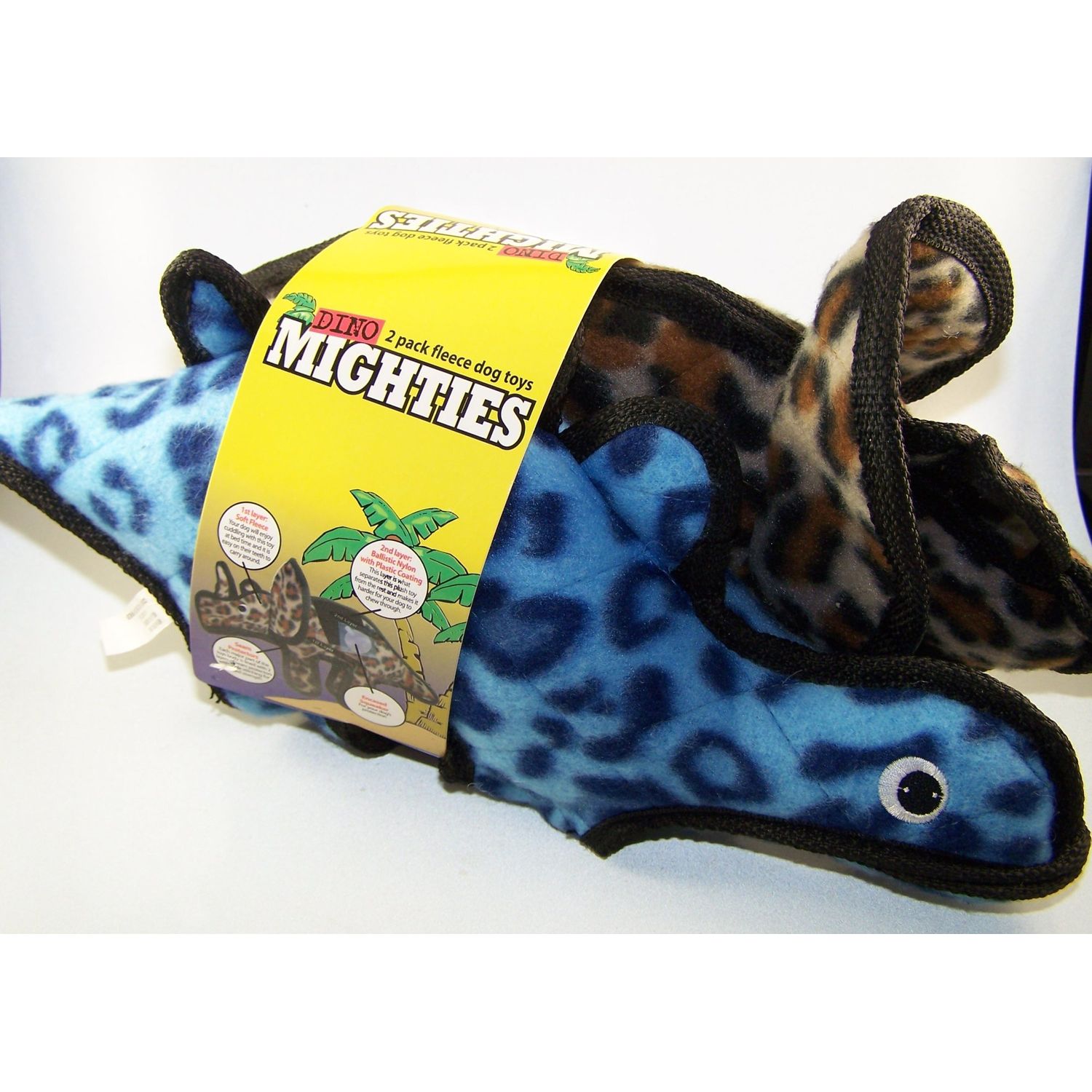 Dino Mighties 2-pack Fleece Dog Toys