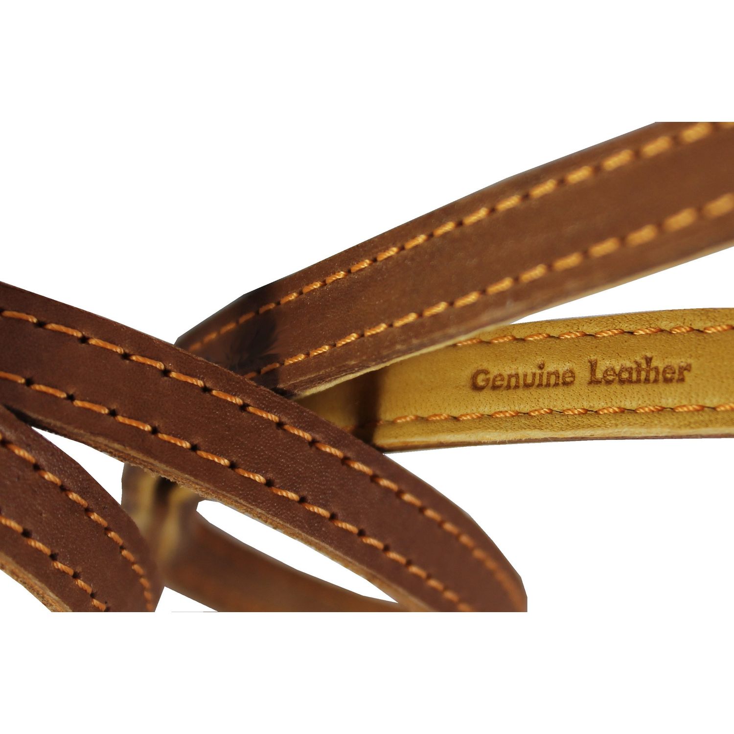4' Genuine Leather Classic Dog Leash 5/8" Wide, Medium Dogs