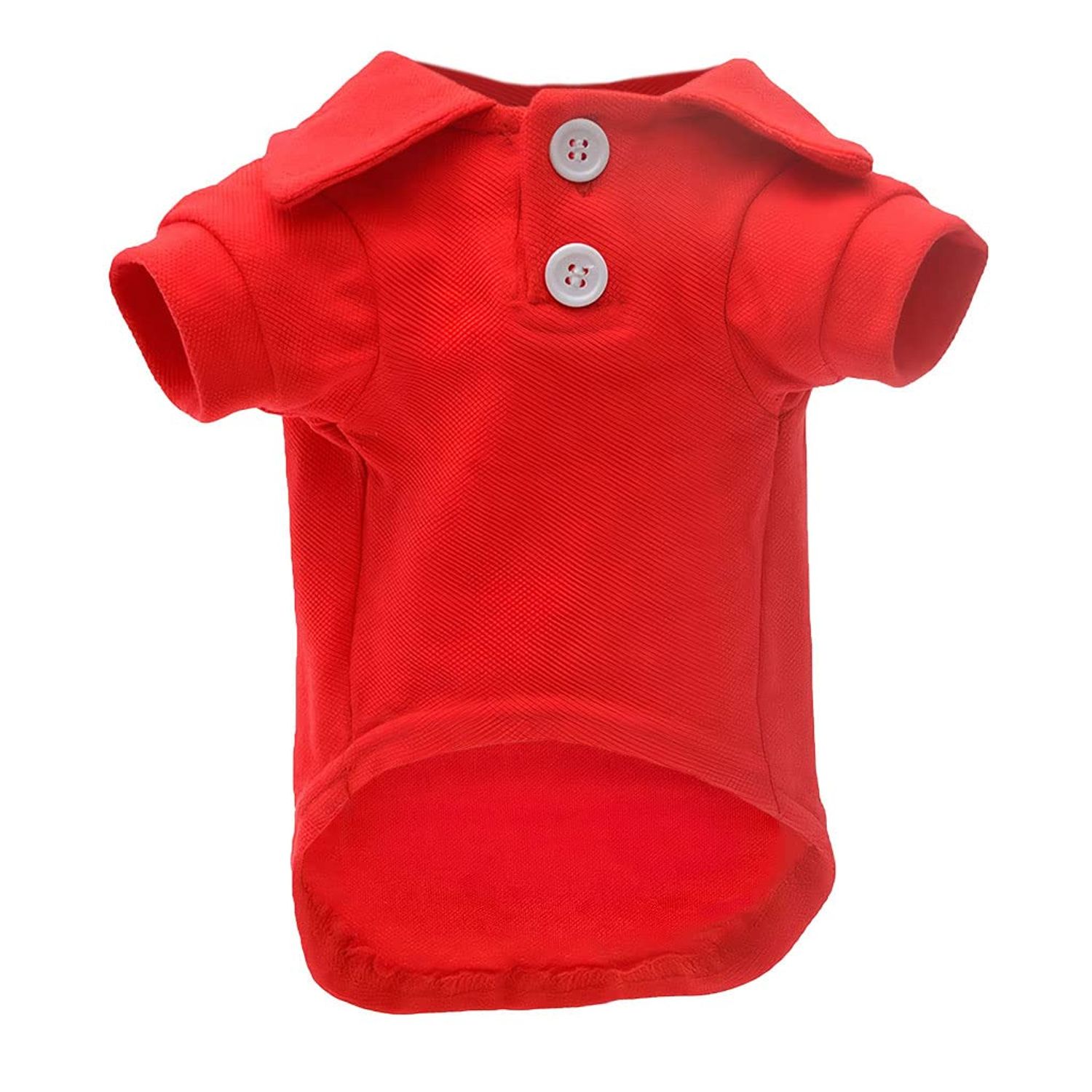 Let's Go Camping Dog Polo Shirt - Tent Dog T-Shirt - Camping Dog Clothing - Red, M