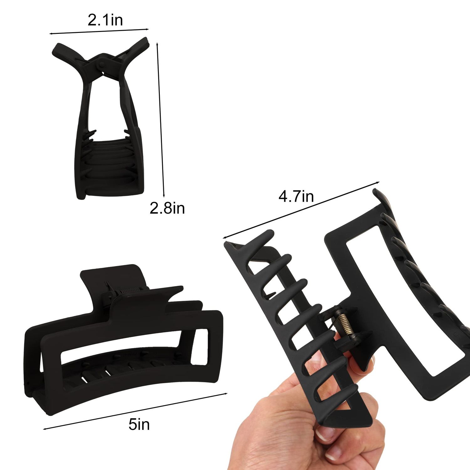 Extra Large Claw Clips for Thick Hair 5'' Large Hair Clips for Women Girls Long Hair Big Claw Clips Oversized Jaw Clips for Curly Hair Strong Hold Non Slip