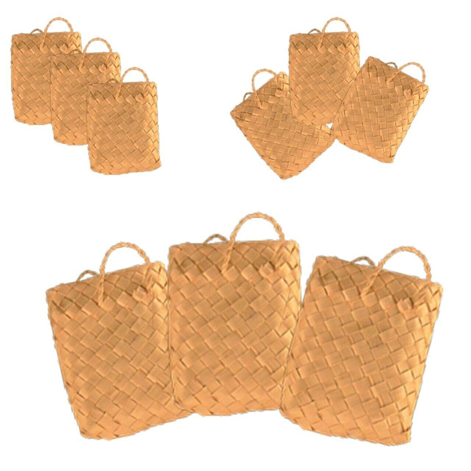 Bonka Bird Toys 3298 Pk3 Palm Leaf Bag Foot Talon Craft Part Parrot Cage Toy Pet