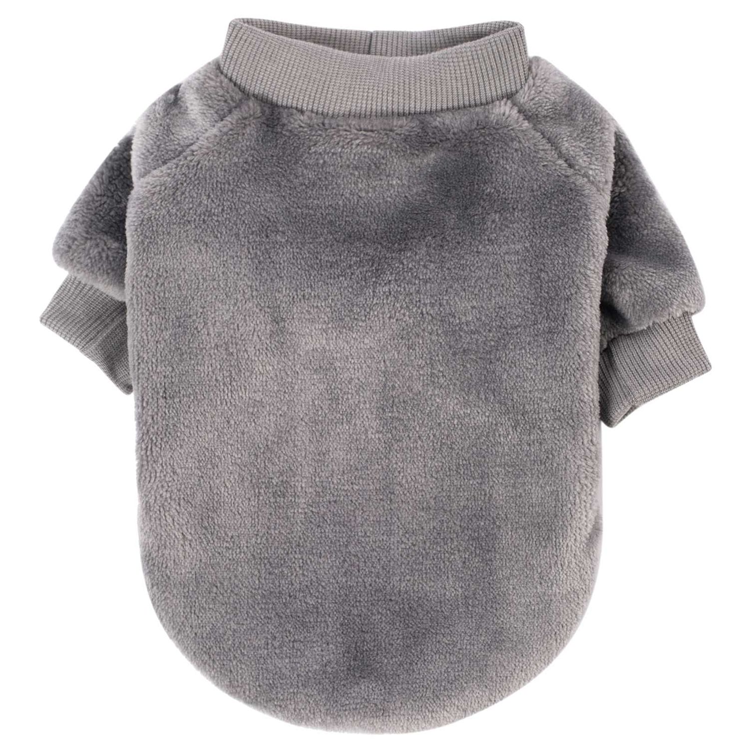 FabriCastle Dog Sweater, Pack of 2 or 3, Dog Clothes, Dog Coat, Dog Jacket for Small or Medium Dogs Boy or Girl, Ultra Soft and Warm Cat Pet Sweaters (Small, Grey,Blue,Dark Blue)