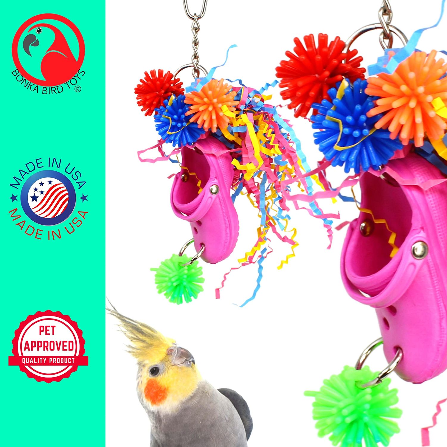 Bonka Bird Toys 1926 Shoozy Shred Bird Toy Parrot Craft cage Cages Cockatiels Budgies parrotlets