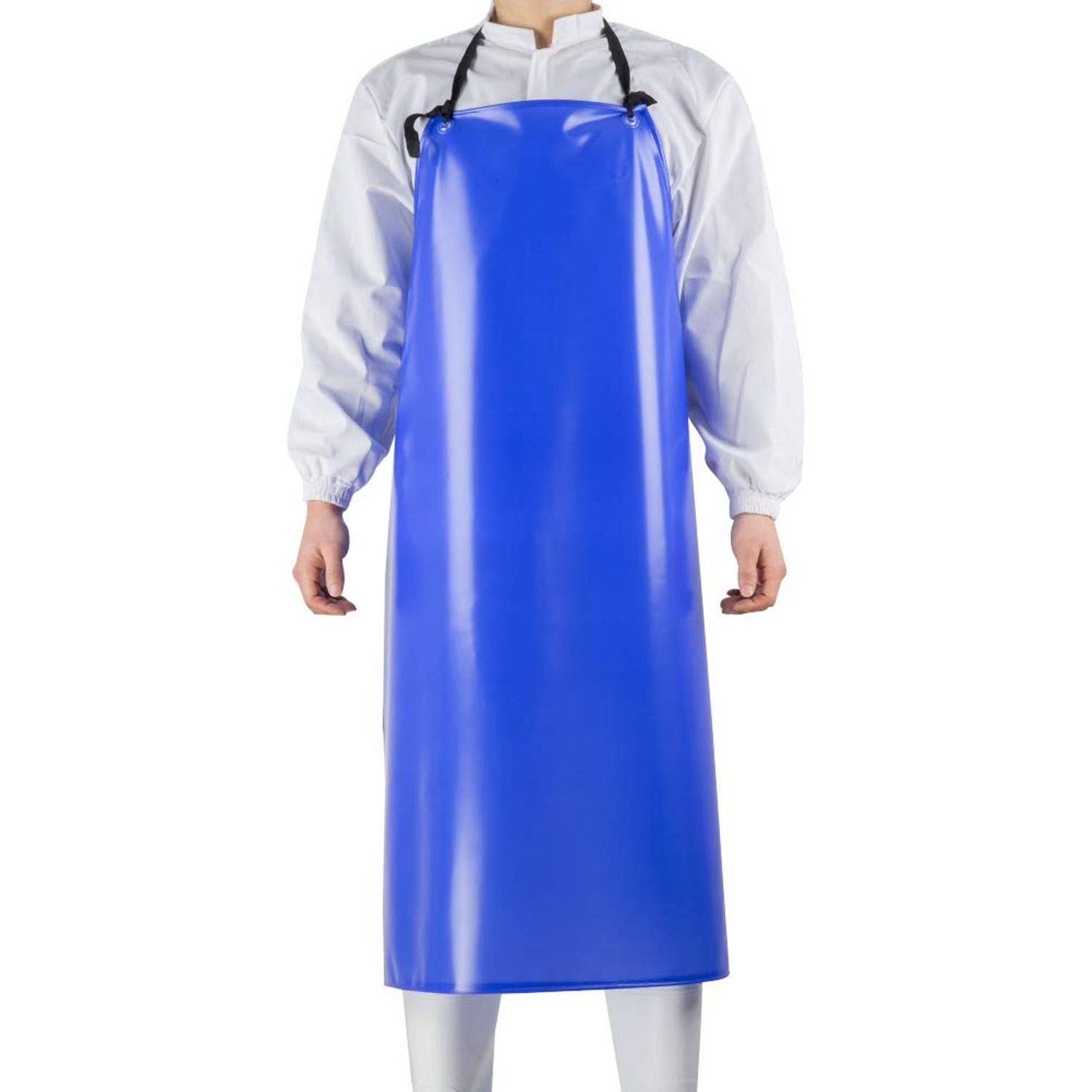 ETBOL Chemical Resistant Vinyl Apron - Blue Plus Size Unisex PVC Aprons for Dishwashing,Dog Grooming,Gardening,Fish Cleaning,Lab Work