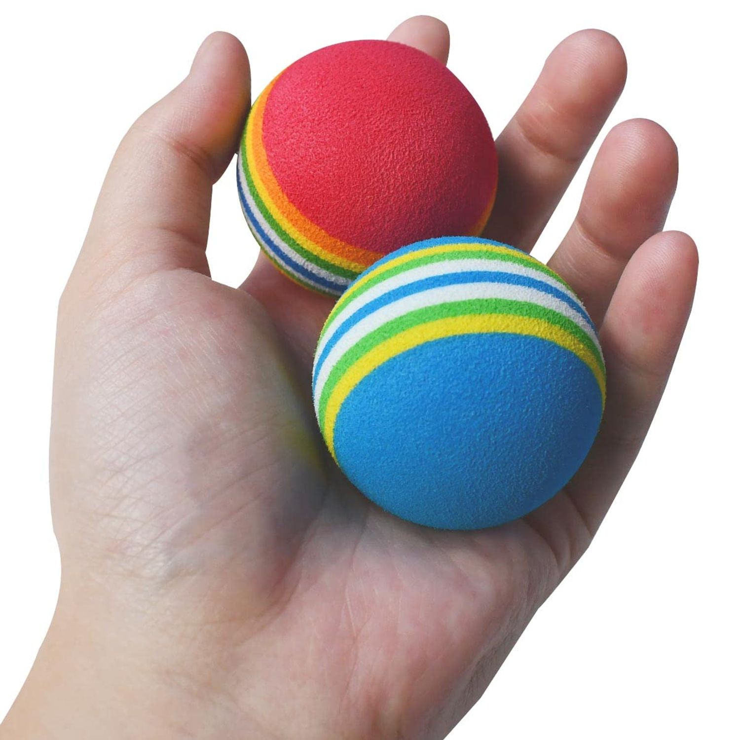 12 Pack Foam Cat Toy Balls Cat Foam Soccer Ball Pet Foam Ball Soft Cats Toys Sponge Balls Colorful Quiet Eva Interactive Toy Ball for Kitten Dog Puppy Indoor Activity Play Chase Training Chewing