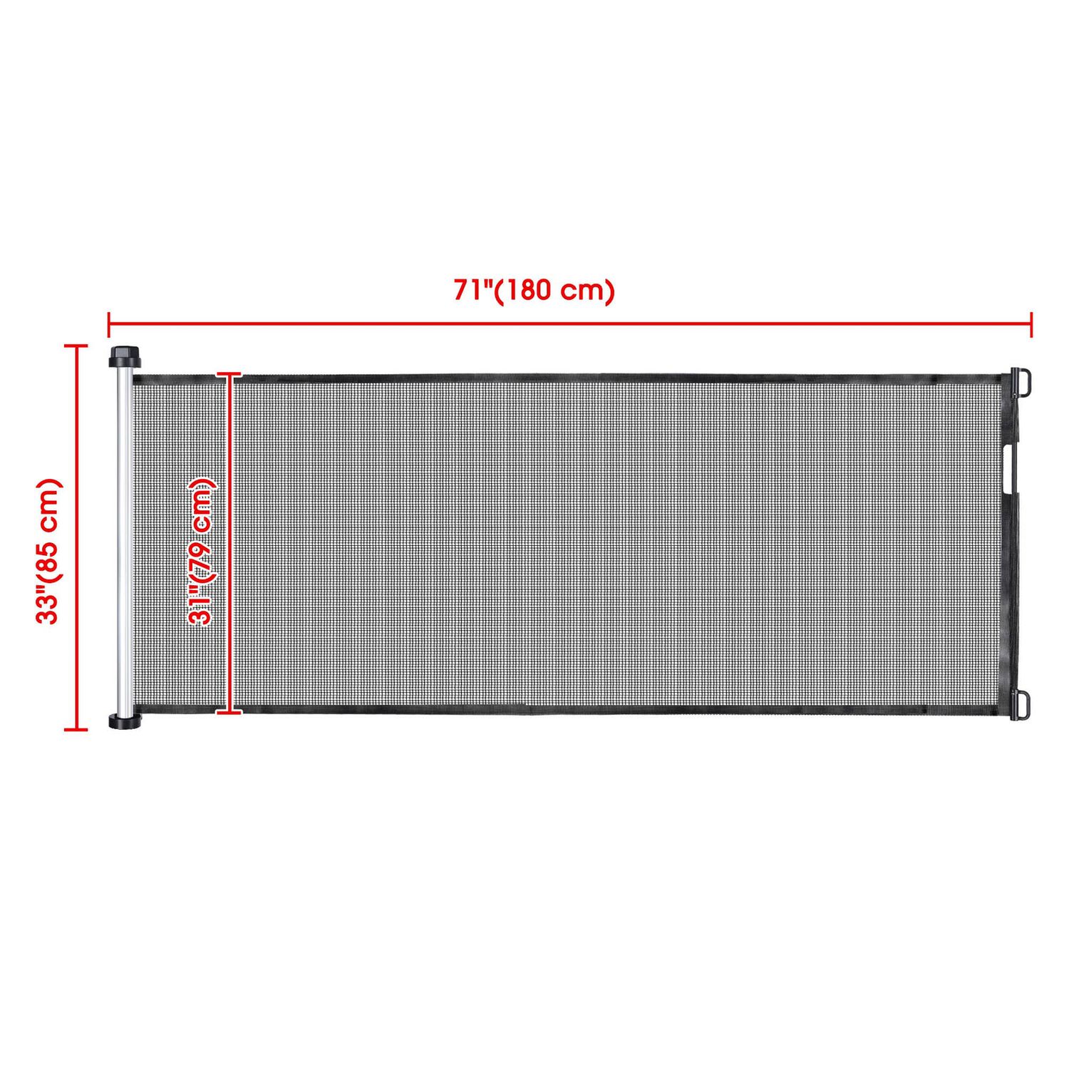 Retractable Baby Gate for Stairs 33" Tall 71" Wide Dog Gate for Doorways