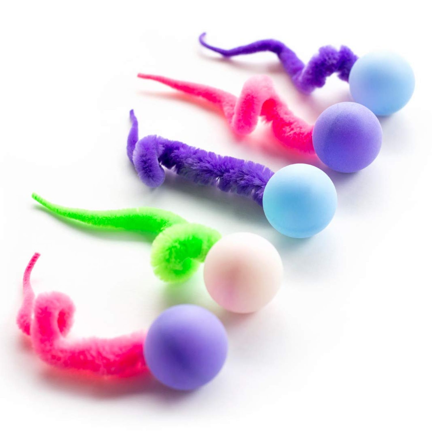 Dezi Roo Interactive Cat Toy Wiggly Pong Ball 2 Pack