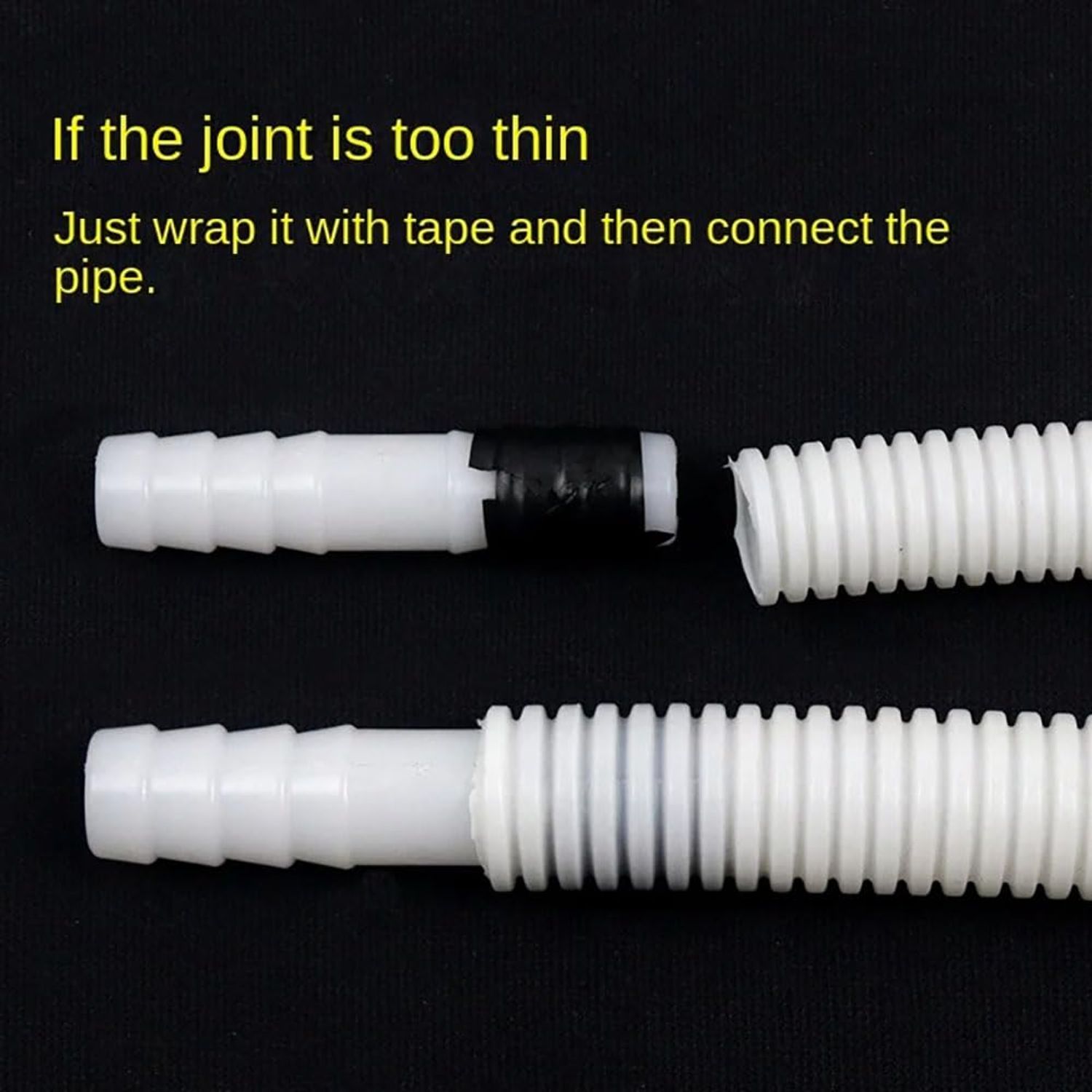 sunnates 10 PCS Plastic Hose Barb Fitting 1/2" x 1/2" Barbed Splicer White Pipe Connectors Barbed Splicer Home Adapter for Aquariums Fuel Gas Liquid Air