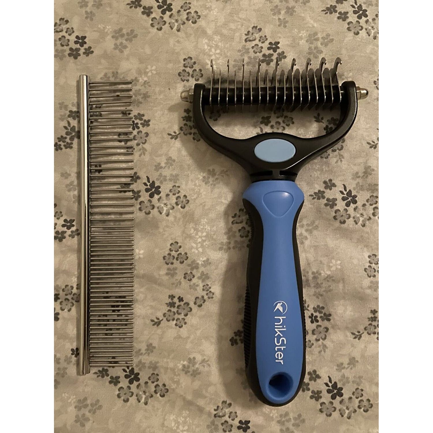 Undercoat Rake for Dogs Double Coat with Pet Comb, Pet Grooming Brush
