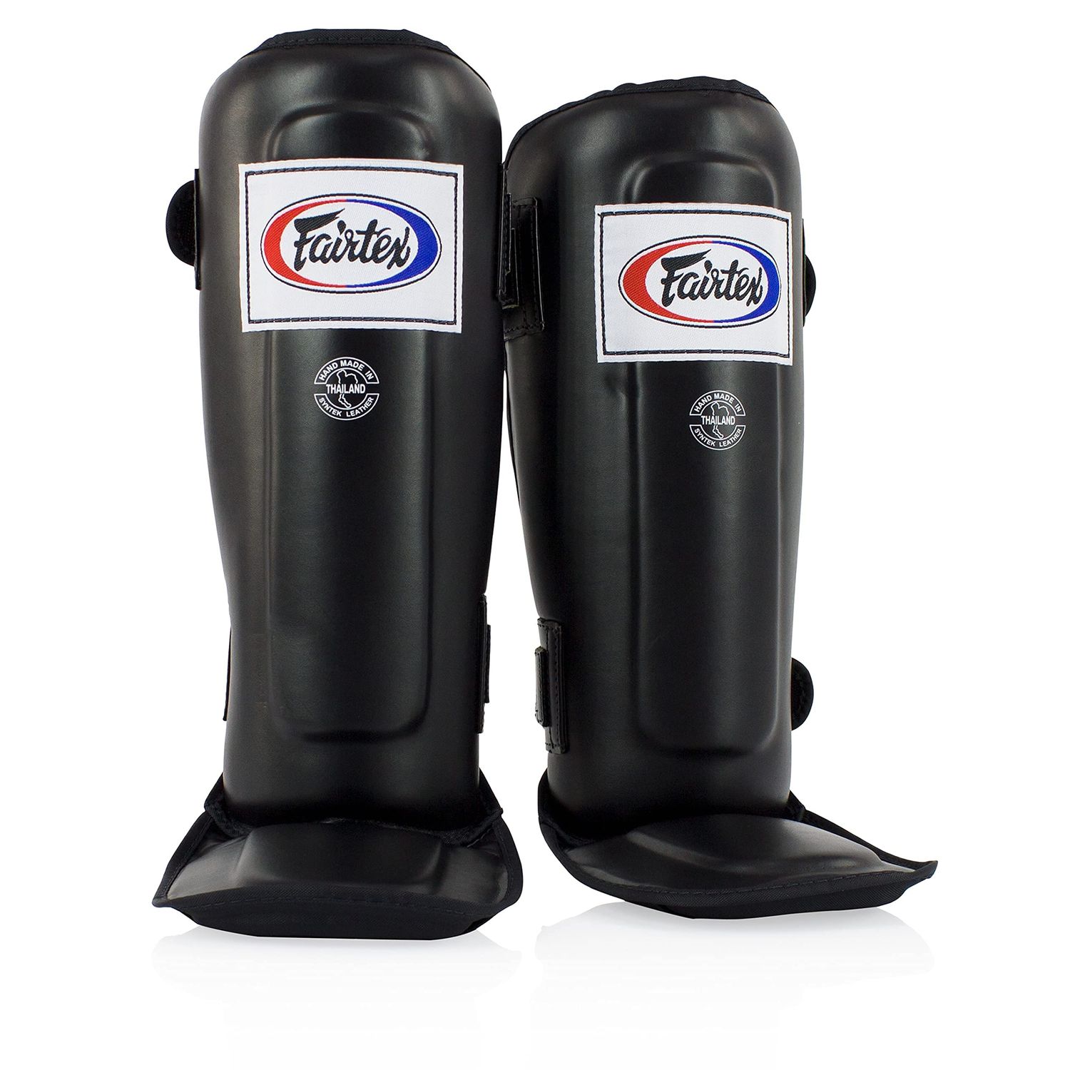 Fairtex SP3 Muay Thai Shin Guards for Men, Women, Kids | MMA Training, Kickboxing | Premium, Lightweight & Durable |Avoid shin splints During Training, Sparring - Large, Black