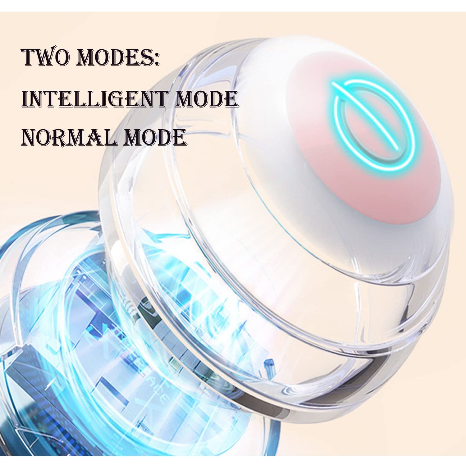 ZALBYUY Intelligent Interactive Cat Toys Ball with LED Lights, Cat Toys, Automatic Moving Rolling Ball for Indoor Cats, Cat Automatic Toy