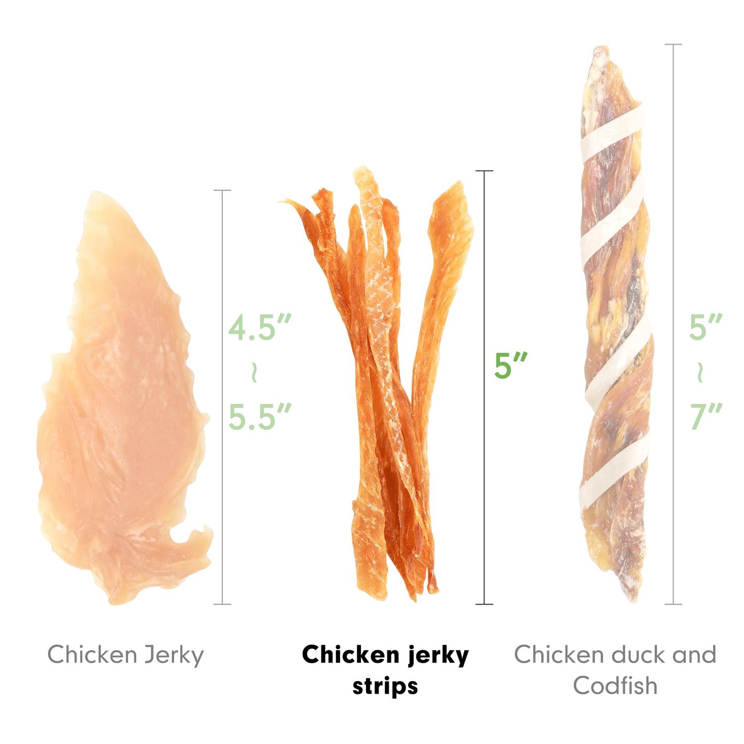 MON2SUN Dog Treats, Chicken Jerky Strips for Small Dogs, High Protein & Grain Free Dog Snacks, Easy to Digest Dog Training Treats (Chicken, 10.58 Ounce -Pack of 1)