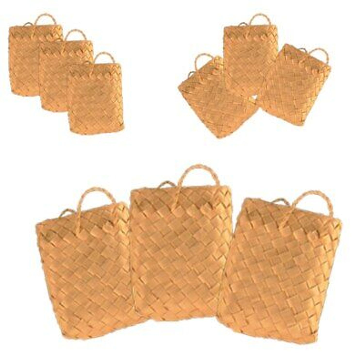 Bonka Bird Toys 3298 Pk3 Palm Leaf Bag Foot Talon Craft Part Parrot Cage Toy Pet