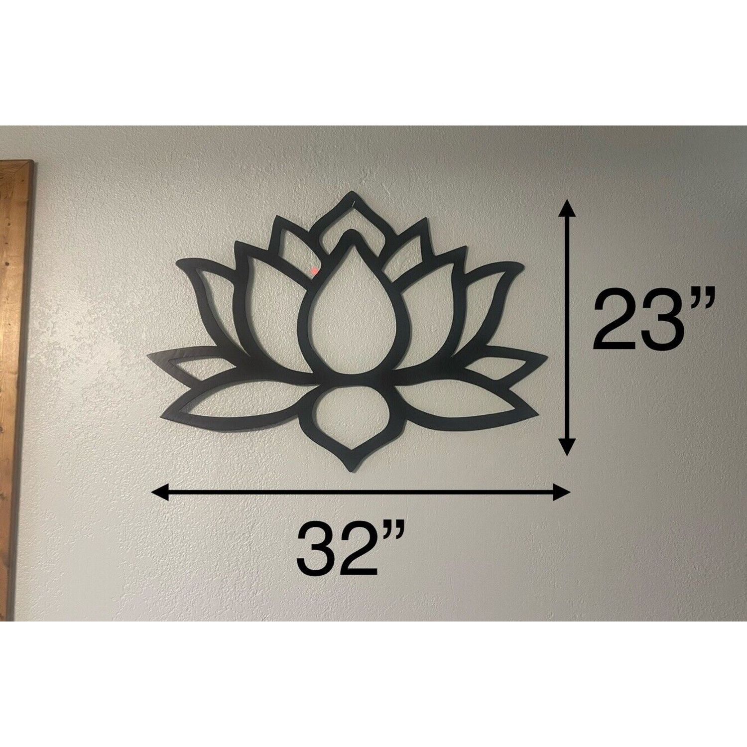 Large Lotus Flower 32 Inch Wall Art Metal Lotus Decor Yoga Zen Room