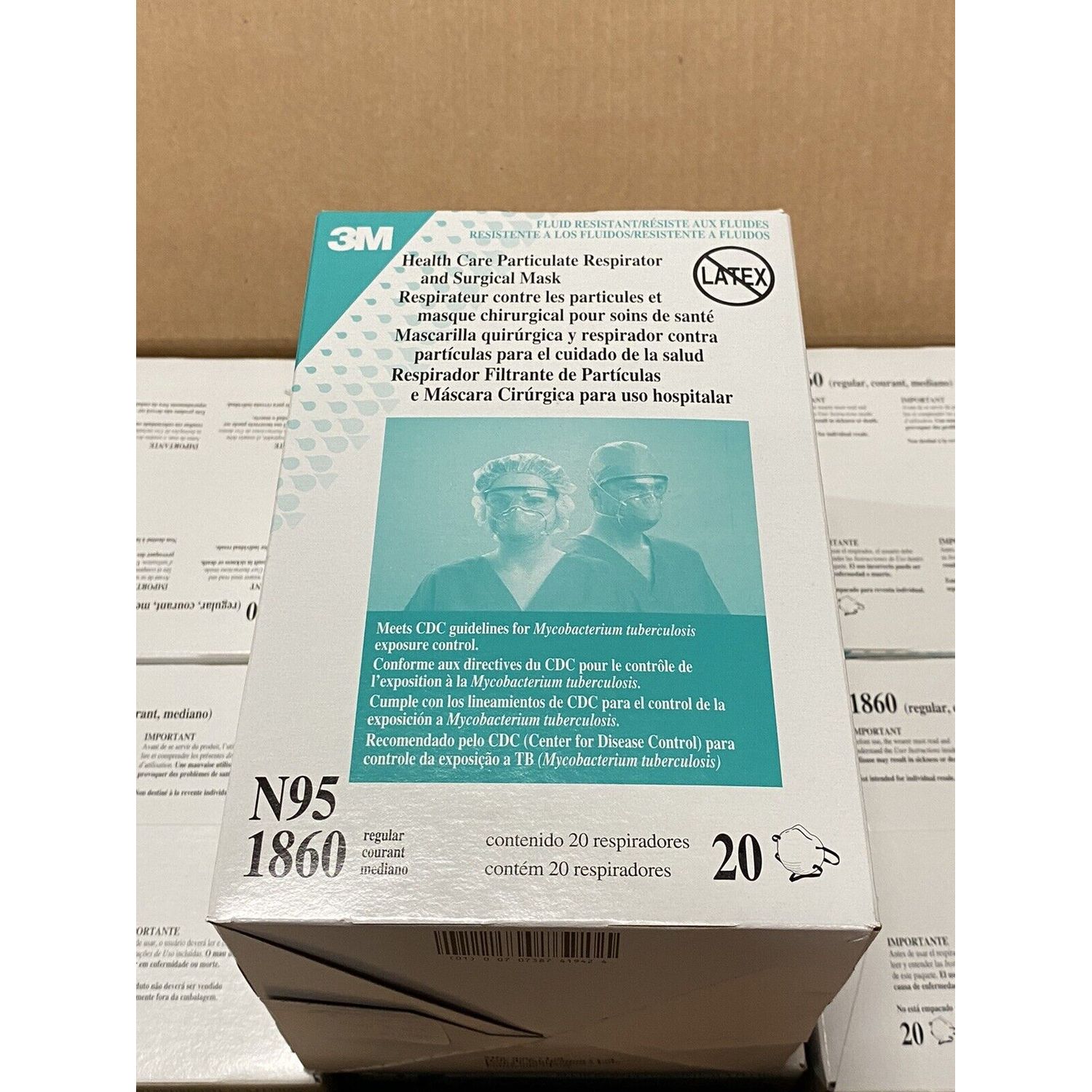3M Health Care Particulate Respirator and Surgical Mask 1860, N95 120 EA/Case