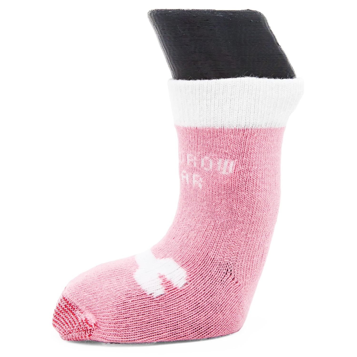 Woodrow Wear, Power Paws Advanced Dog Socks, Pink with A Bone, L, Fits 75-95 pounds