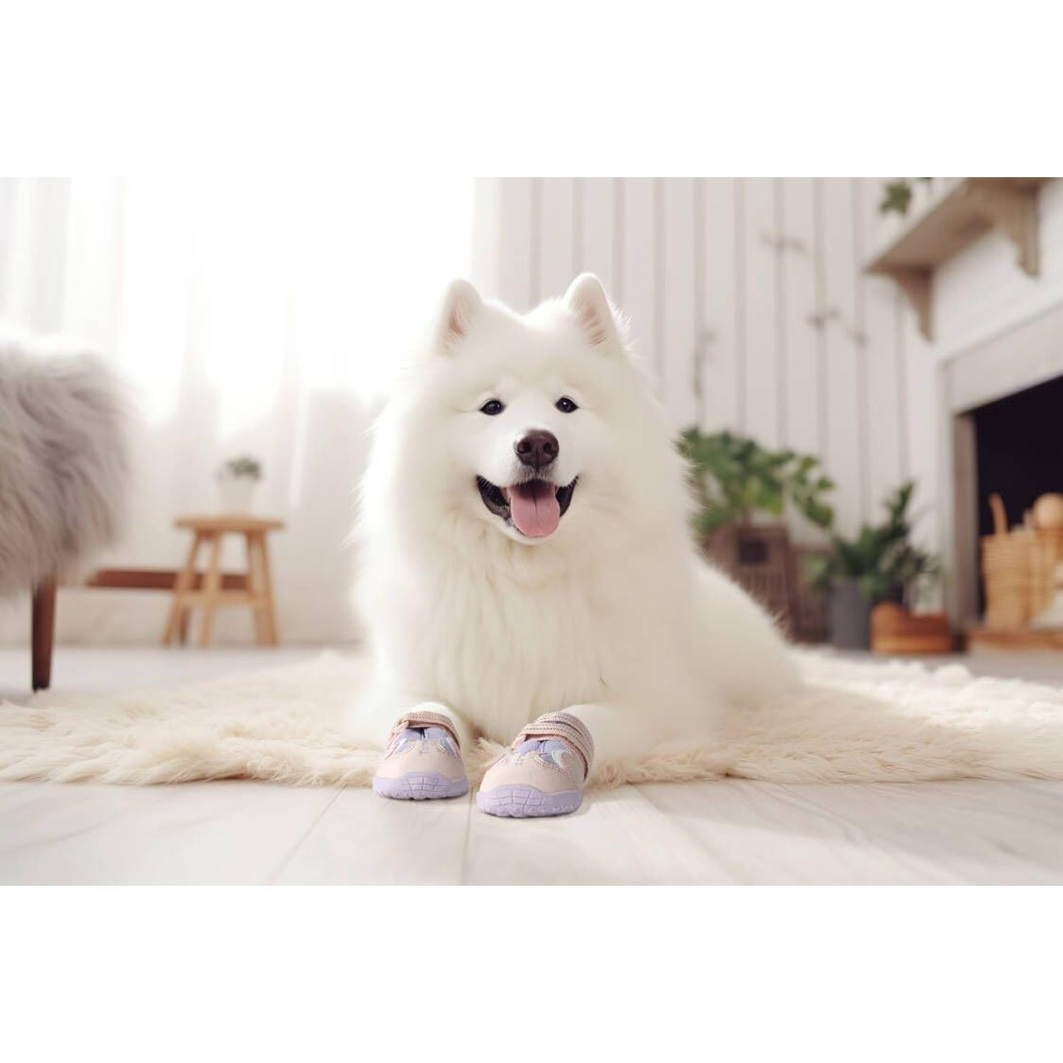 MOKCCI Truelove Dog Boots,Waterproof Dog Booties for Outdoor,Dog Shoes with Reflective Straps for Small Medium Large Dog