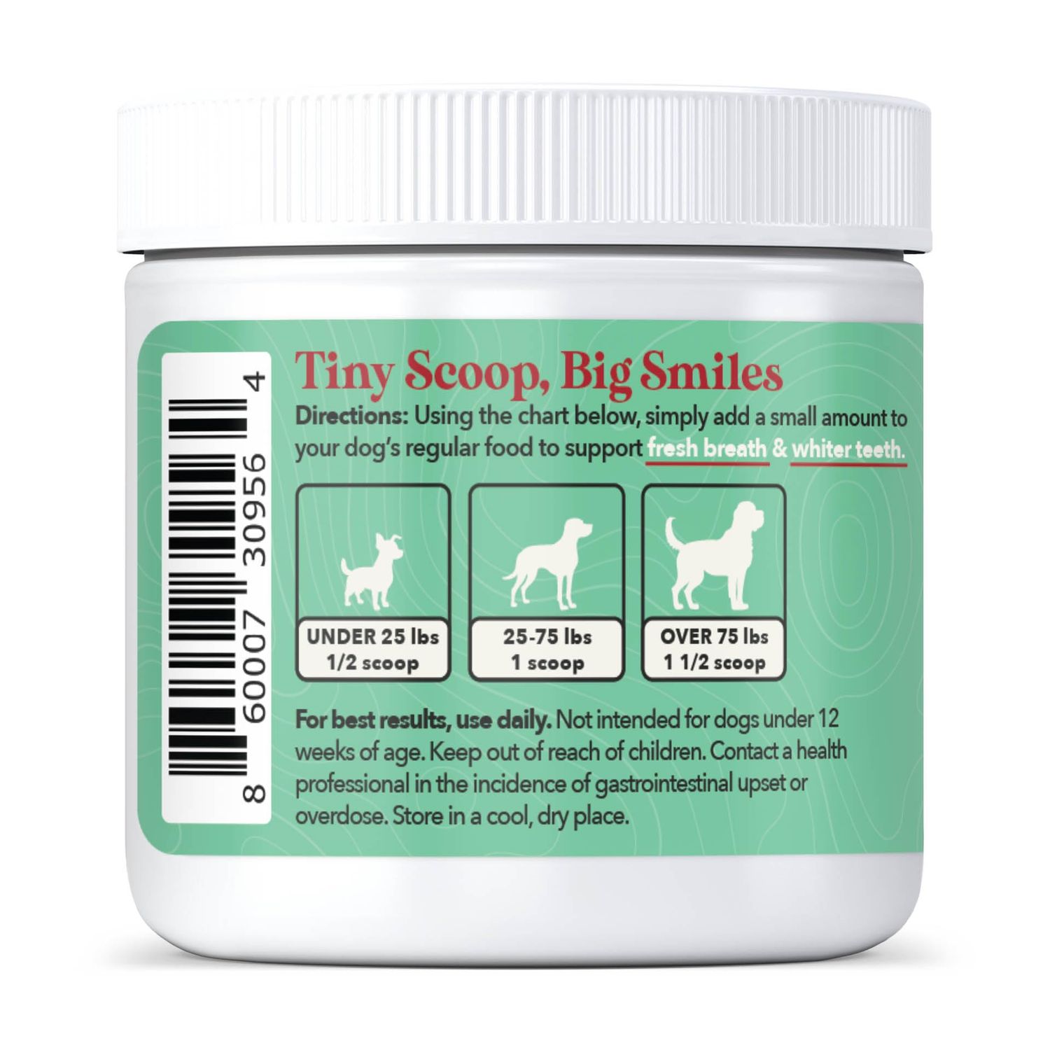 Wild Acre Dental Powder for Dogs - Dog Breath Freshener Dental Powder for Teeth Cleaning Plaque Off, Dental Care for Dogs, Tartar Remover for Teeth - Fresh Breath Probiotics