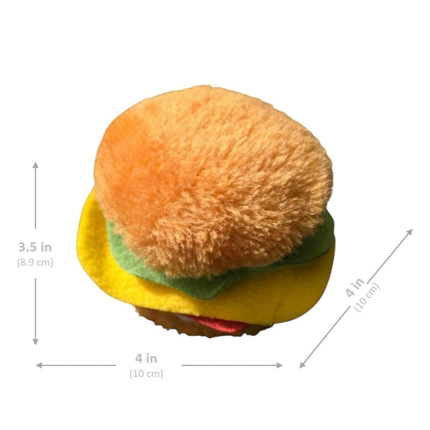 HEALTH & OUTDOORS Hot Dog and Hamburger Squeaker 2 Pack Combo Pack Chew Toy for Dogs, Funny Cute Plush Toy (Colors Vary)