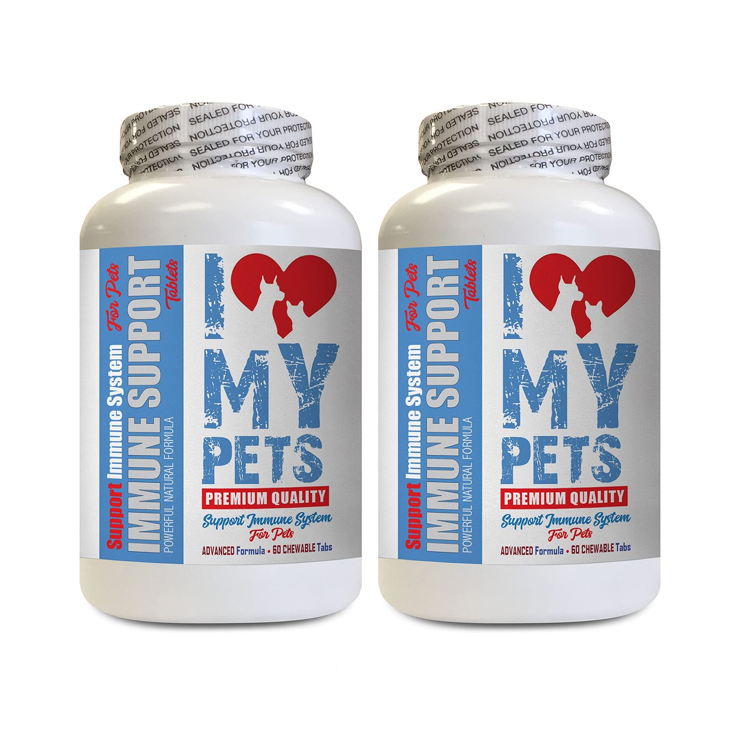 I LOVE MY PETS LLC Dog Immune Health - PET Immune Support - Dogs and Cats - Booster - Healthy - Turmeric for Dogs Joints - 120 Treats (2 Bottles)