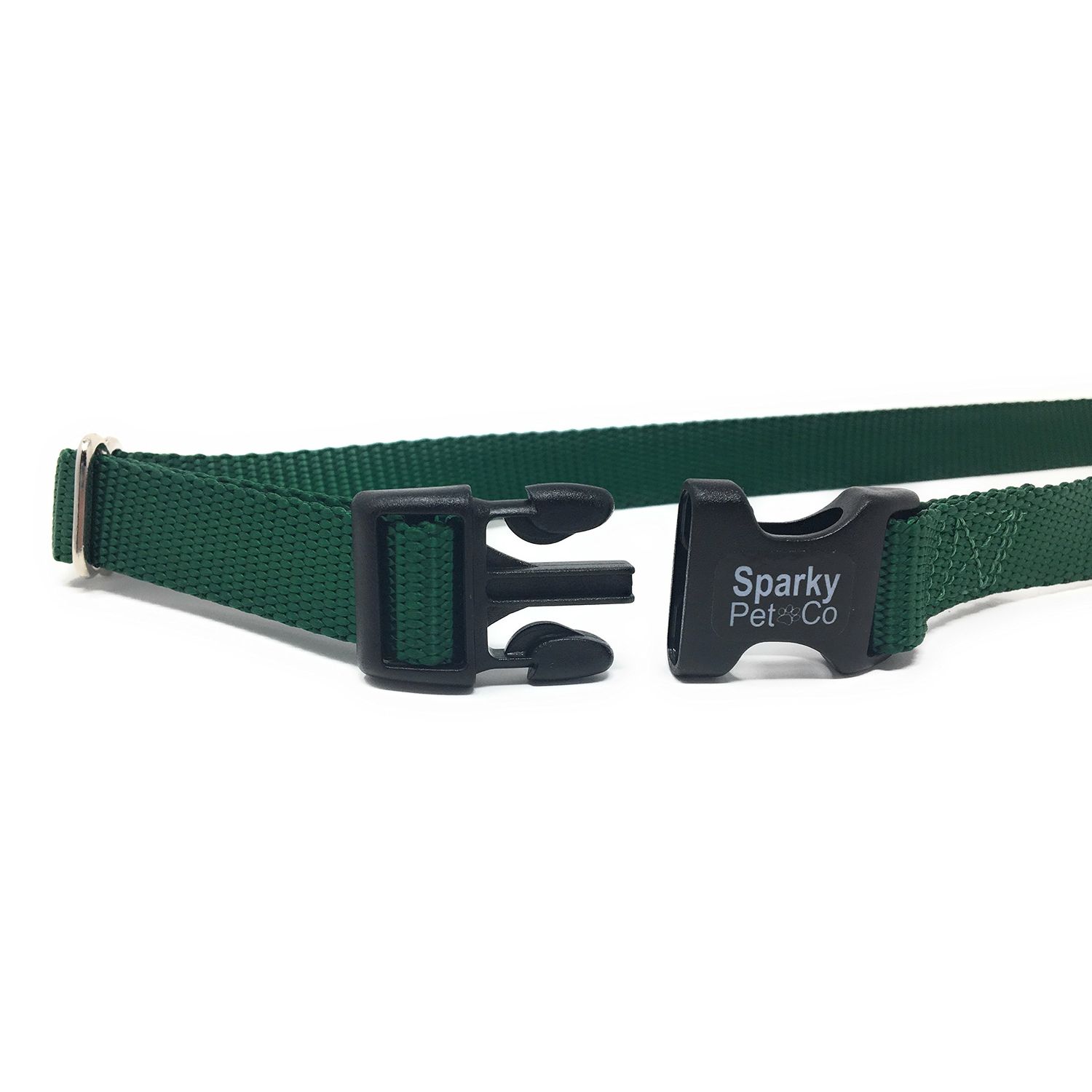 Sparky Pet Co 1" Solid Nylon Replacement Dog Collars for Remote Trainers (Green)