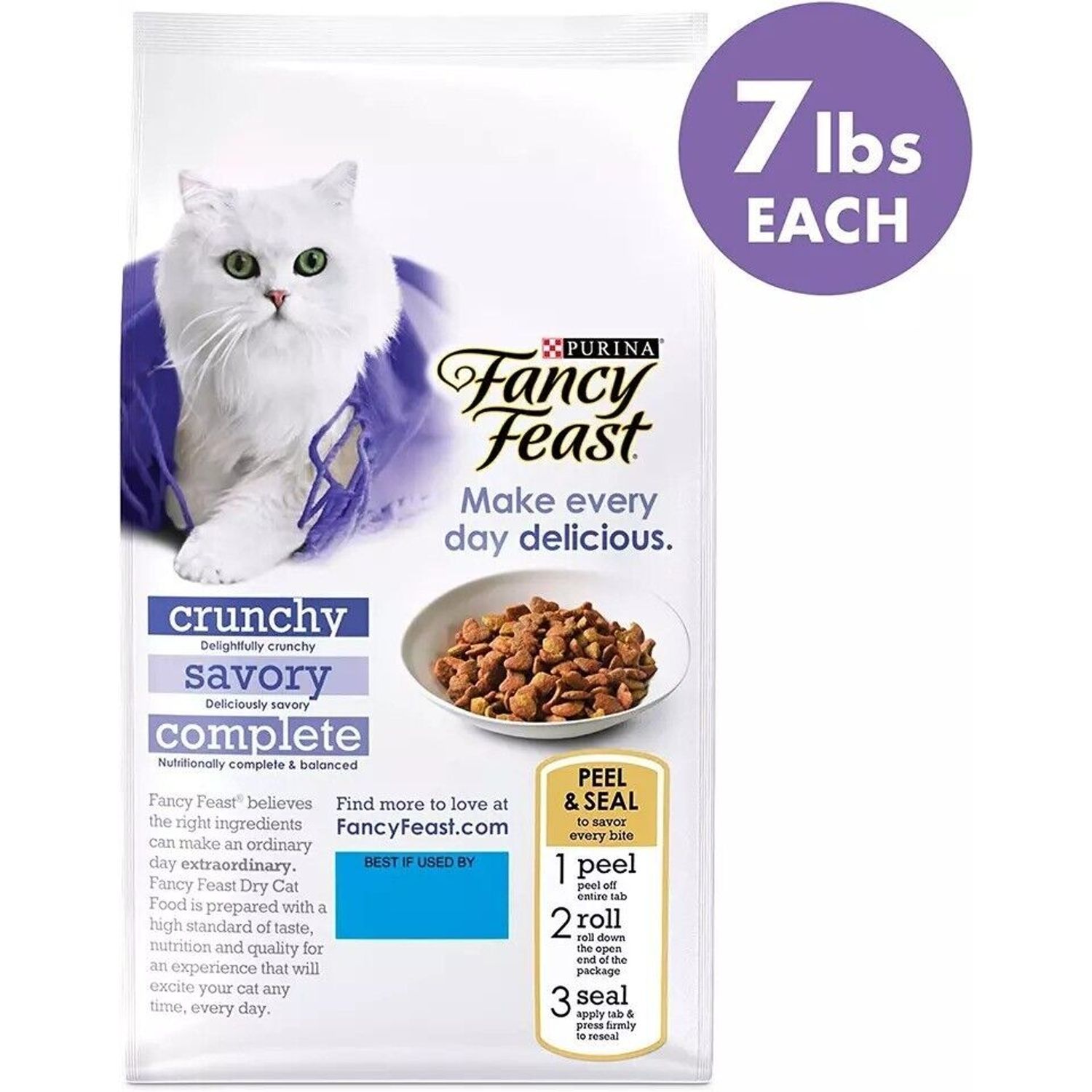 Purina Fancy Feast Dry Cat Food with Savory Chicken & Turkey - 7 Lb. Bag