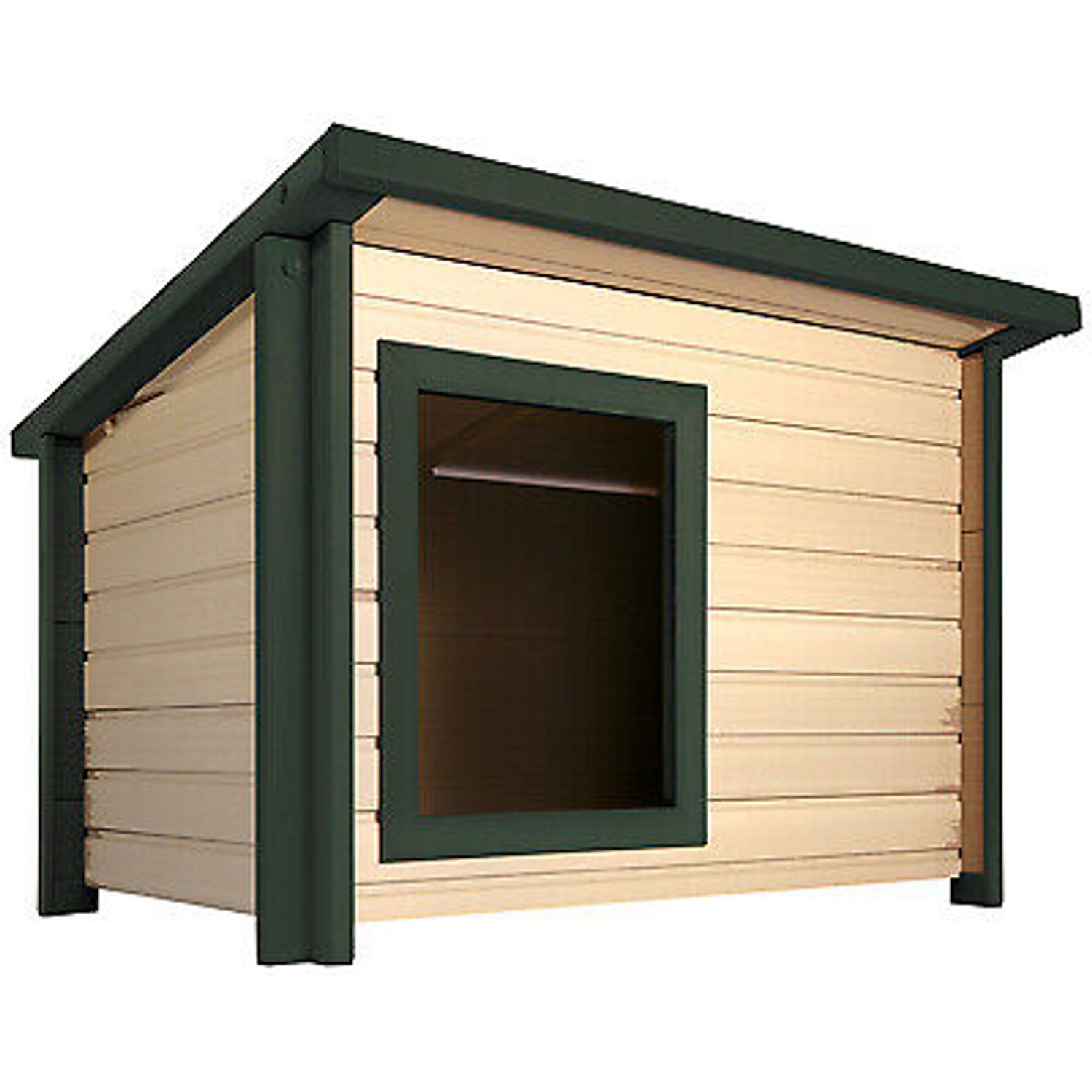 New Age Pet ECOH203XL-GN-16 Rustic Lodge Dog House, made with ECOFLEX - Quantity
