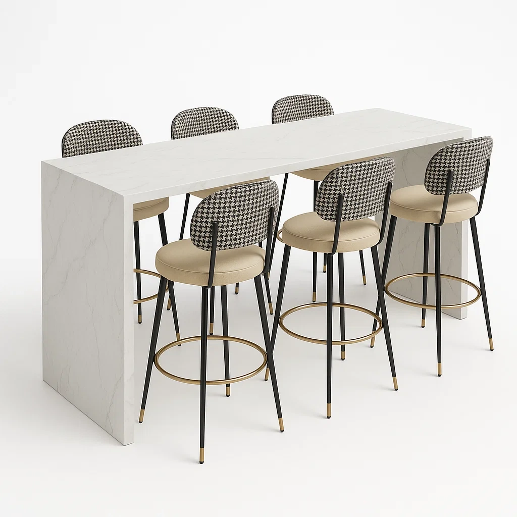 Küchen und Esszimmermöbel,Bar und Hocker Set-Nestaveloa