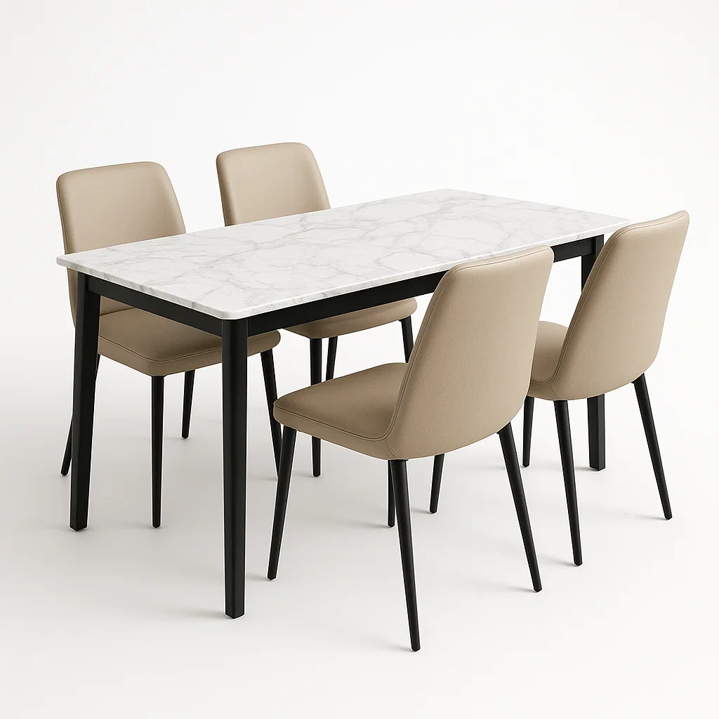 Küchen und Esszimmermöbel,Esstisch und Stühle Set-Nestaveloa