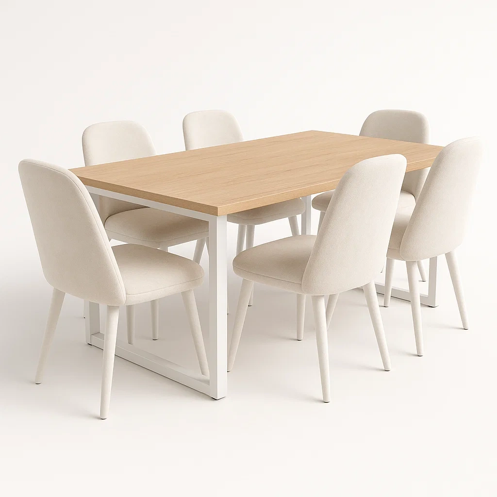 Küchen und Esszimmermöbel,Esstisch und Stühle Set-Nestaveloa