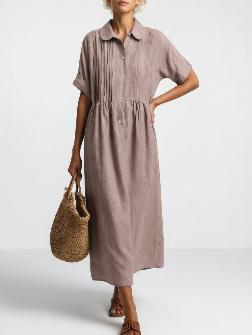 🌿Comfortable Casual Short-Sleeved Midi Dress