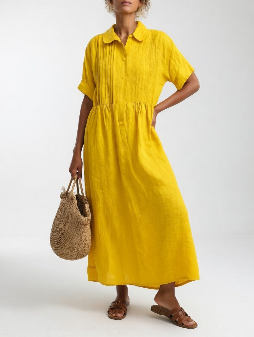 🌿Comfortable Casual Short-Sleeved Midi Dress