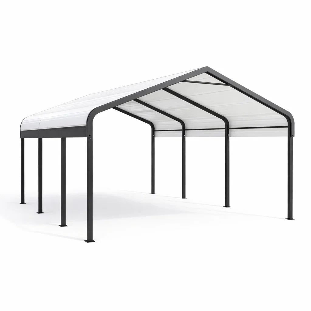 Carport aus Aluminium und Polycarbonat 500x300x240 cm-Furniavexo