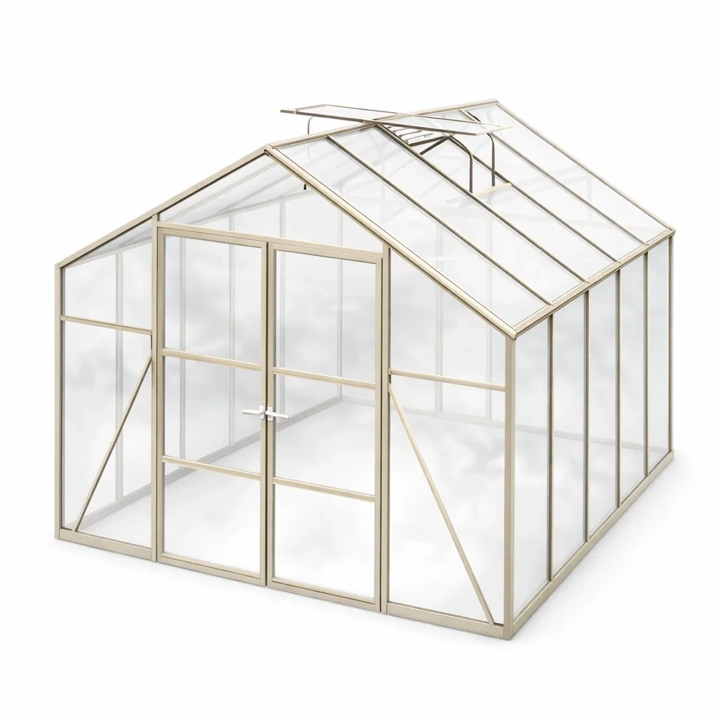 Gewächshaus Aluminium Polycarbonat 250x300x220 cm-Furniavexo