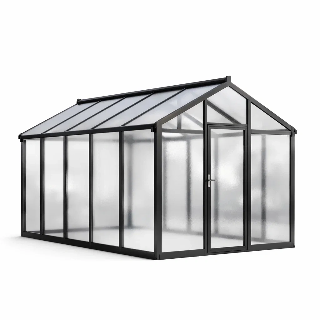 Gewächshaus Aluminium Polycarbonat 300x200x210 cm-Furniavexo