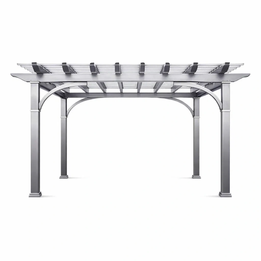 Metall Pergola 400x300 cm Silber-Furniavexo