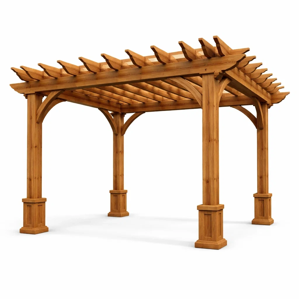 Gartenpergola Massivholz Kiefer Natur 300x300x250 cm-Furniavexo