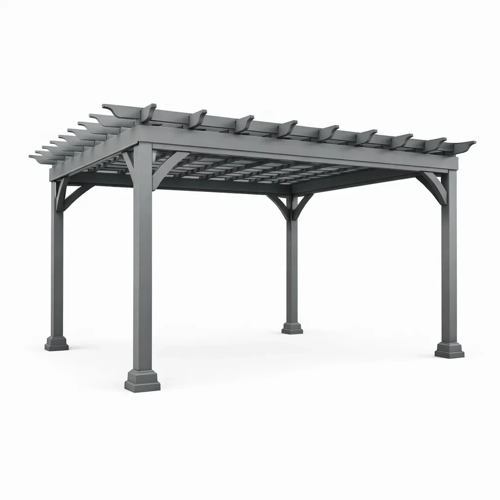 Aluminium Pergola in Grau 300 cm x 400 cm-Furniavexo