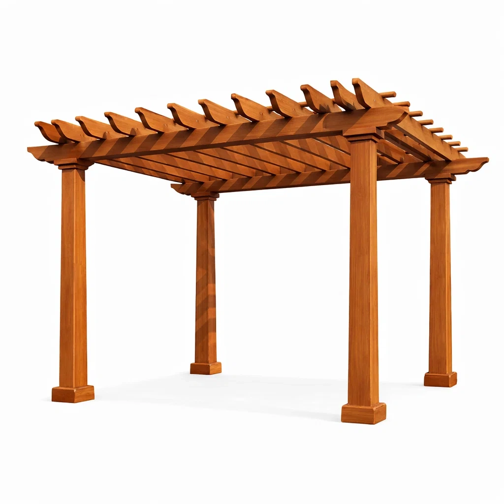 Pergola aus Kiefernholz 300x300x250 cm Braun-Furniavexo