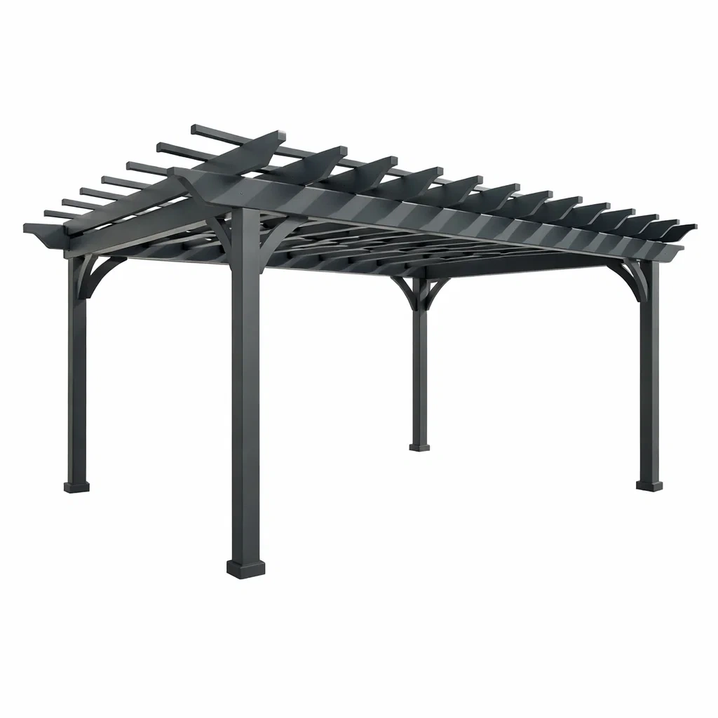 Pergola aus Aluminium Schwarz 400x300x230 cm-Furniavexo