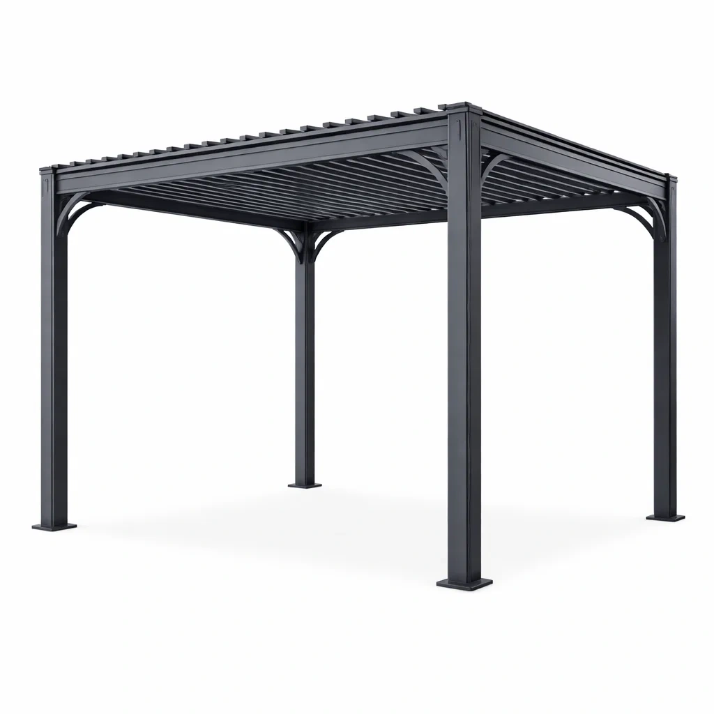 Pergola aus Aluminium 3x3 m Anthrazit-Furniavexo